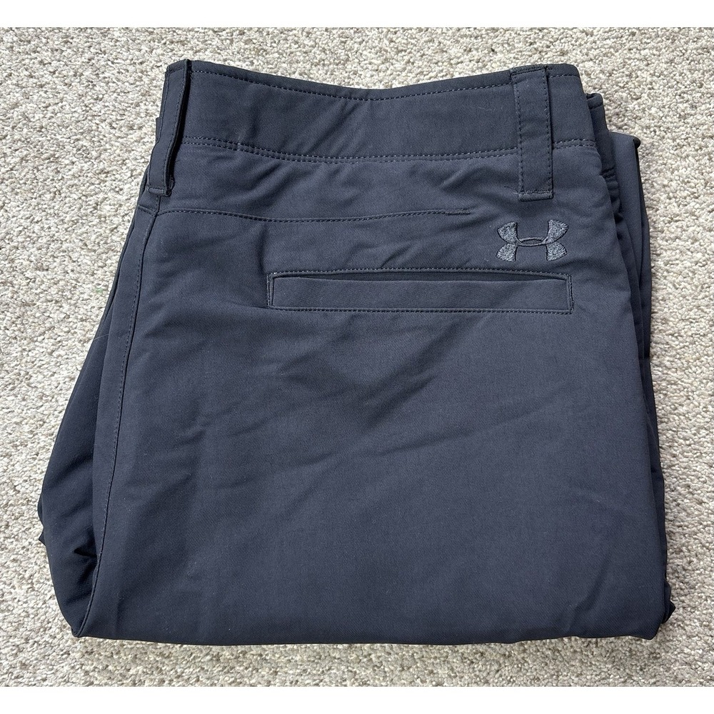 Under Armour Pants Mens 36x32 Performance Golf Activewear Stretch Chino Gray - Picture 1 of 7